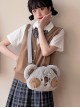 Koala Gray Cute Plush Embroidered Question Mark Sweet Lolita Crossbody Bag