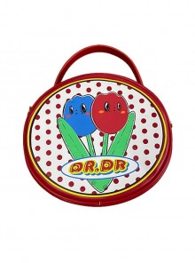 Showa Tulip Series Retro Personality Polka Dot Tulip Round Classic Lolita Portable Messenger Bag