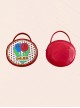 Showa Tulip Series Retro Personality Polka Dot Tulip Round Classic Lolita Portable Messenger Bag