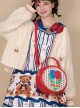 Showa Tulip Series Retro Personality Polka Dot Tulip Round Classic Lolita Portable Messenger Bag