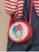 Showa Tulip Series Retro Personality Polka Dot Tulip Round Classic Lolita Portable Messenger Bag