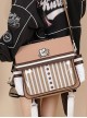 Baseball Rabbit Pain Bag Series Large Capacity Solid Color Striped School Lolita Portable Messenger Backpack