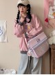 Baseball Rabbit Pain Bag Series Large Capacity Solid Color Striped School Lolita Portable Messenger Backpack