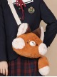 Cute Versatile Doll Plush Embroidered Fox Sweet Lolita Crossbody Bag