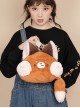 Cute Versatile Doll Plush Embroidered Fox Sweet Lolita Crossbody Bag