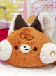 Cute Versatile Doll Plush Embroidered Fox Sweet Lolita Crossbody Bag