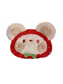 Cartoon Strawberry Mouse Cute Large Capacity Plush Sweet Lolita Messenger Backpack