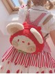 Cartoon Strawberry Mouse Cute Large Capacity Plush Sweet Lolita Messenger Backpack