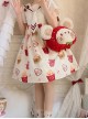 Cartoon Strawberry Mouse Cute Large Capacity Plush Sweet Lolita Messenger Backpack