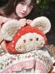 Cartoon Strawberry Mouse Cute Large Capacity Plush Sweet Lolita Messenger Backpack