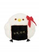 White Plush Rice Ball Pigeon Cute Polka Dot Bowknot Doll Sweet Lolita Messenger Shoulder Bag