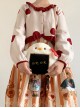 White Plush Rice Ball Pigeon Cute Polka Dot Bowknot Doll Sweet Lolita Messenger Shoulder Bag