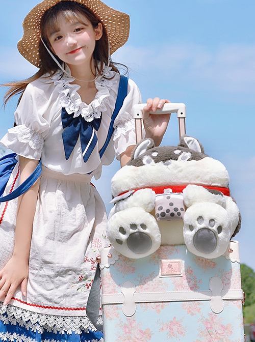 Plush Erha JK Girl Cute Doll Can Hang Luggage Sweet Lolita Backpack