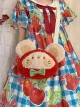 Red Strawberry Cartoon Little Mouse Plush JK Sweet Lolita Messenger Shoulder Bag