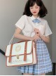 College Style JK Uniform Student Embroidery Large-Capacity School Lolita Portable Messenger Backpack