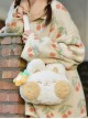 Mimi Kui Kui Series Cute Cat Embroidery Small Flower Plush Sweet Lolita Messenger Shoulder Bag