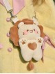 Cute Versatile Little Milk Lion Embroidery Small Animal Doll Sweet Lolita Crossbody Shoulder Bag