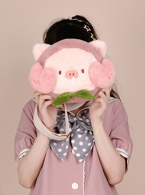 Pink Versatile Cute Plush Little Pig Doll Sweet Lolita Messenger Shoulder Bag