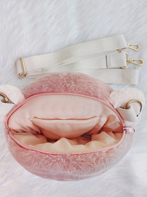 Pink Versatile Cute Plush Little Pig Doll Sweet Lolita Messenger Shoulder Bag