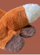 Brown Embroidered Fox Sweet Cute Daily All-Match Winter Warm Plush Sweet Lolita Scarf