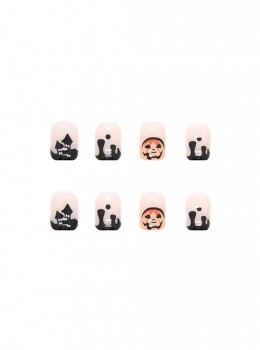 Halloween Sweet Cool Funny Pumpkin Finished Disposable Manicure Nail Pieces