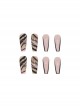 Black Gold Atmospheric French Gold Foil Black Gradient Finished Disposable Manicure Nail Pieces