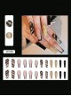 Black Gold Atmospheric French Gold Foil Black Gradient Finished Disposable Manicure Nail Pieces