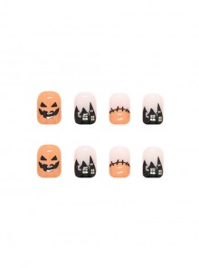 Pumpkin Spider Orange Cute Ghost Face Halloween Finished Disposable Manicure Nail Pieces