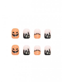 Pumpkin Spider Orange Cute Ghost Face Halloween Finished Disposable Manicure Nail Pieces