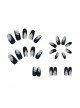 Black Matte Butterfly Sweet Cool Finished Disposable Manicure Nail Pieces