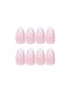 White Flame Pattern Detachable Finished Disposable Manicure Nail Pieces
