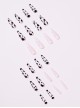 Black-White Milk Cow Pattern Color Matching Simple Detachable Finished Disposable Manicure Nail Pieces