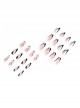 Simple Black-White Geometric Color Matching Detachable Finished Disposable Manicure Nail Pieces