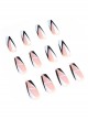 Simple Black-White Geometric Color Matching Detachable Finished Disposable Manicure Nail Pieces