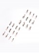 Lines Series White-Green Color Contrast Wave Detachable Finished Disposable Manicure Nail Pieces