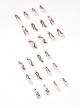 Lines Series White-Green Color Contrast Wave Detachable Finished Disposable Manicure Nail Pieces