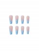 Long Ballet Series Marine Simple Line Matte Detachable Finished Disposable Manicure Nail Pieces