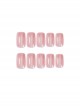 Pink Cat's Eye Nature Detachable Finished Disposable Manicure Nail Pieces
