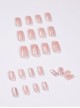 Pink Cat's Eye Nature Detachable Finished Disposable Manicure Nail Pieces