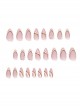 French Series Pink Simple Lines Pearl Decoration Detachable Finished Disposable Manicure Nail Pieces