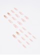 French Series White Twill Sequins Small Daisy Detachable Finished Disposable Manicure Nail Pieces