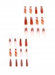 Maple Leaf Red Gradient Sequins Long Detachable Finished Disposable Manicure Nail Pieces