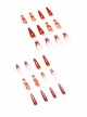 Maple Leaf Red Gradient Sequins Long Detachable Finished Disposable Manicure Nail Pieces
