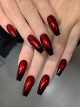 Long Ballet Series Red Black Gradient Simple Detachable Finished Disposable Manicure Nail Pieces