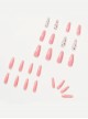 Long Ballet Series Pink Laser Butterfly Transparent Detachable Finished Disposable Manicure Nail Pieces