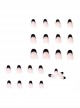 French Series Black Edge Nude Simple Detachable Finished Disposable Manicure Nail Pieces