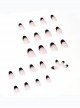 French Series Black Edge Nude Simple Detachable Finished Disposable Manicure Nail Pieces