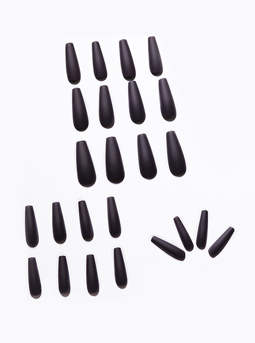 Long Ballet Series Solid Color Simple Matte Detachable Finished Disposable Manicure Nail Pieces