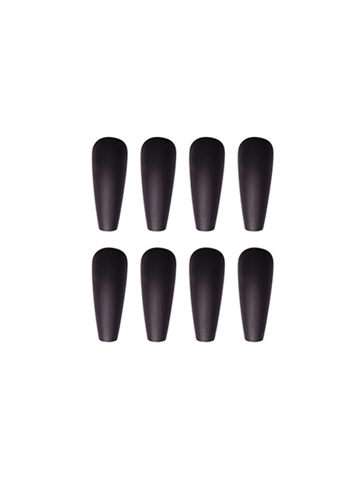 Long Ballet Series Solid Color Simple Matte Detachable Finished Disposable Manicure Nail Pieces