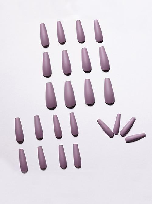 Long Ballet Series Solid Color Simple Matte Detachable Finished Disposable Manicure Nail Pieces